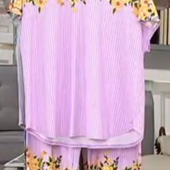 NEW 1X Cuddl Duds Cotton Touch Dolman Tunic & Gaucho Pant Set with pockets (QVC) - Picture 8 of 16